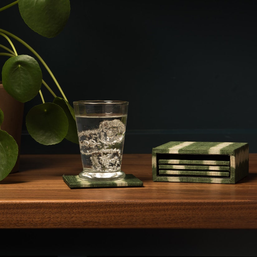 Blue Pheasant Kuta Green Tie Dye Coasters