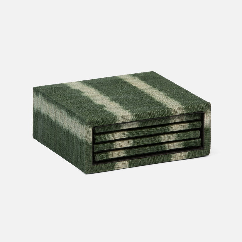 Blue Pheasant Kuta Green Tie Dye Coasters
