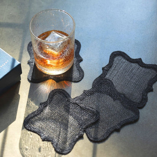 Lorisa Dark Navy Coasters (Set of 4)
