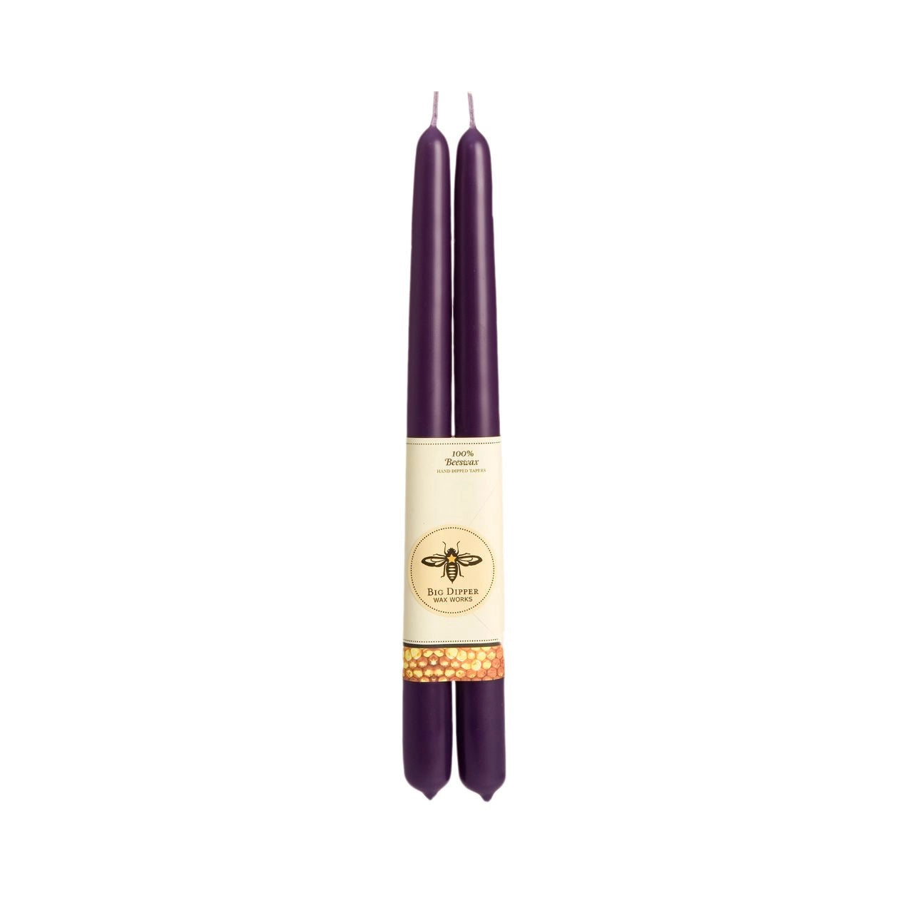 Pair of 100% Pure Beeswax Taper Candles