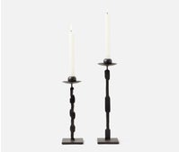 Blue Pheasant Quentin Square Base Candle Holders (Set of 2)