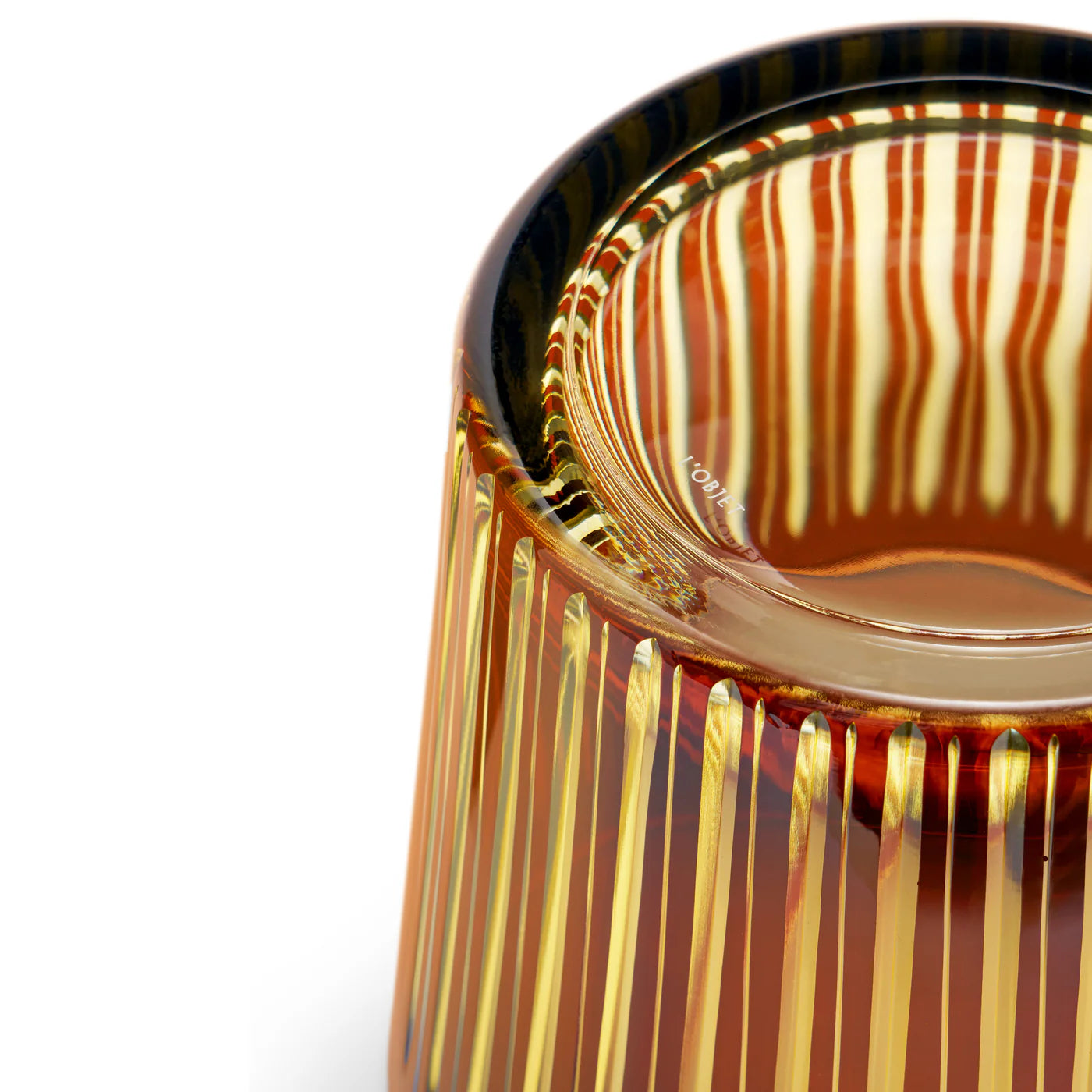 Amber Prism Ice Bucket and Tongs