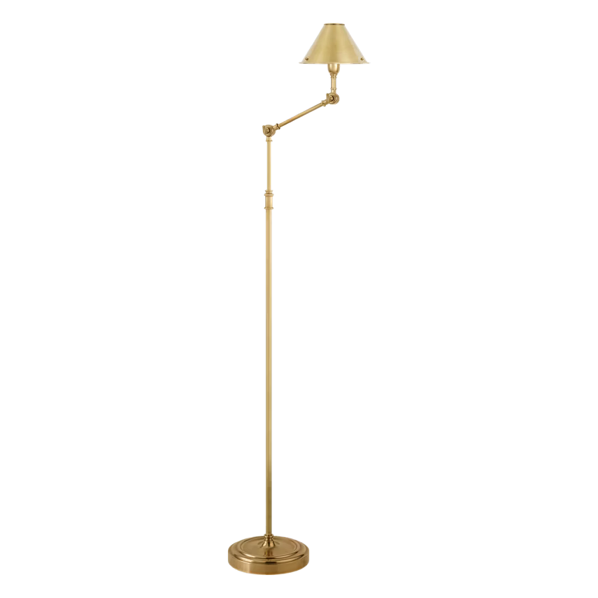Anette Floor Lamp in Natural Brass