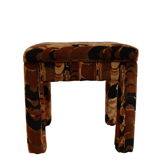 Pair of Upholstered Parsons Style Ottomans