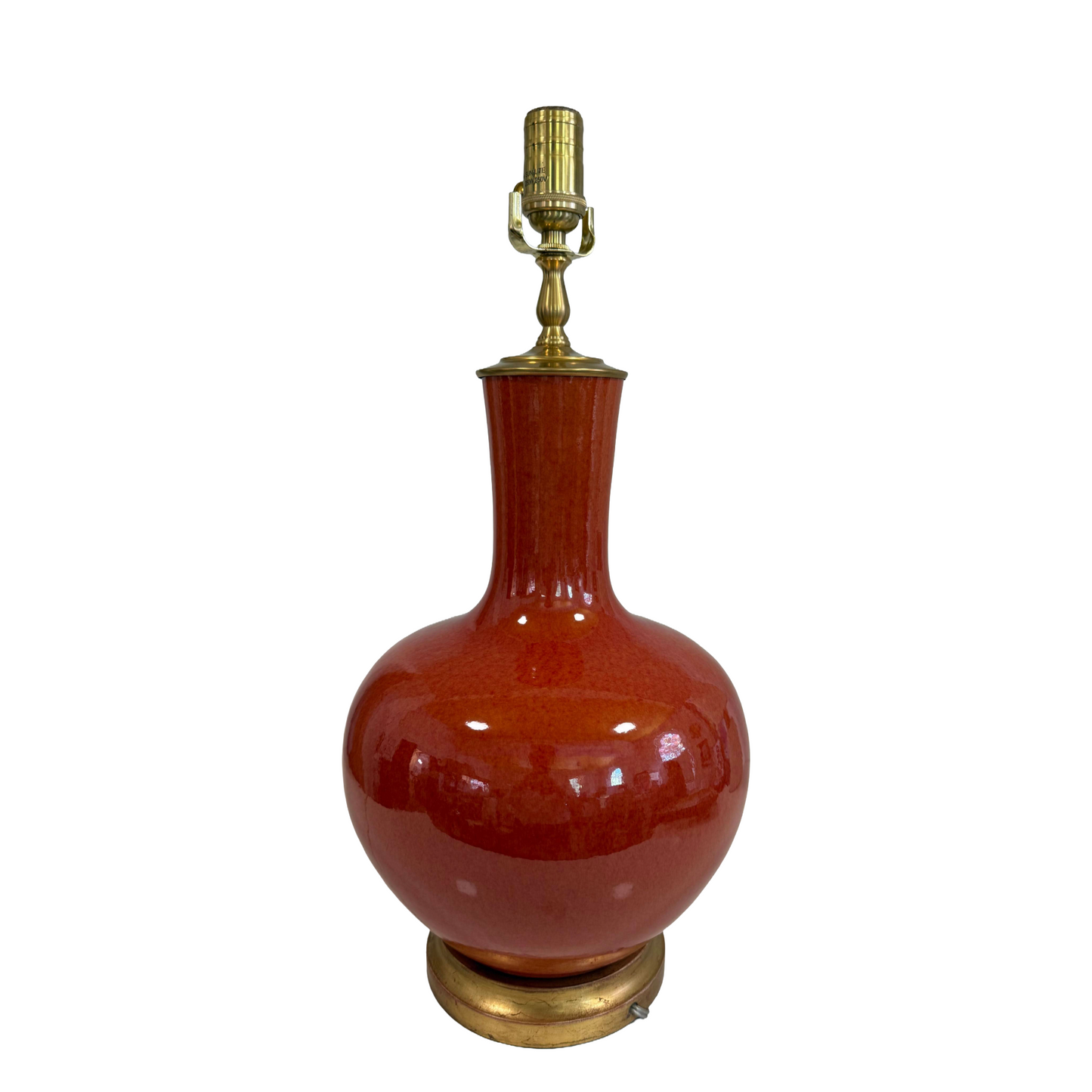Orange Gilt Lamp