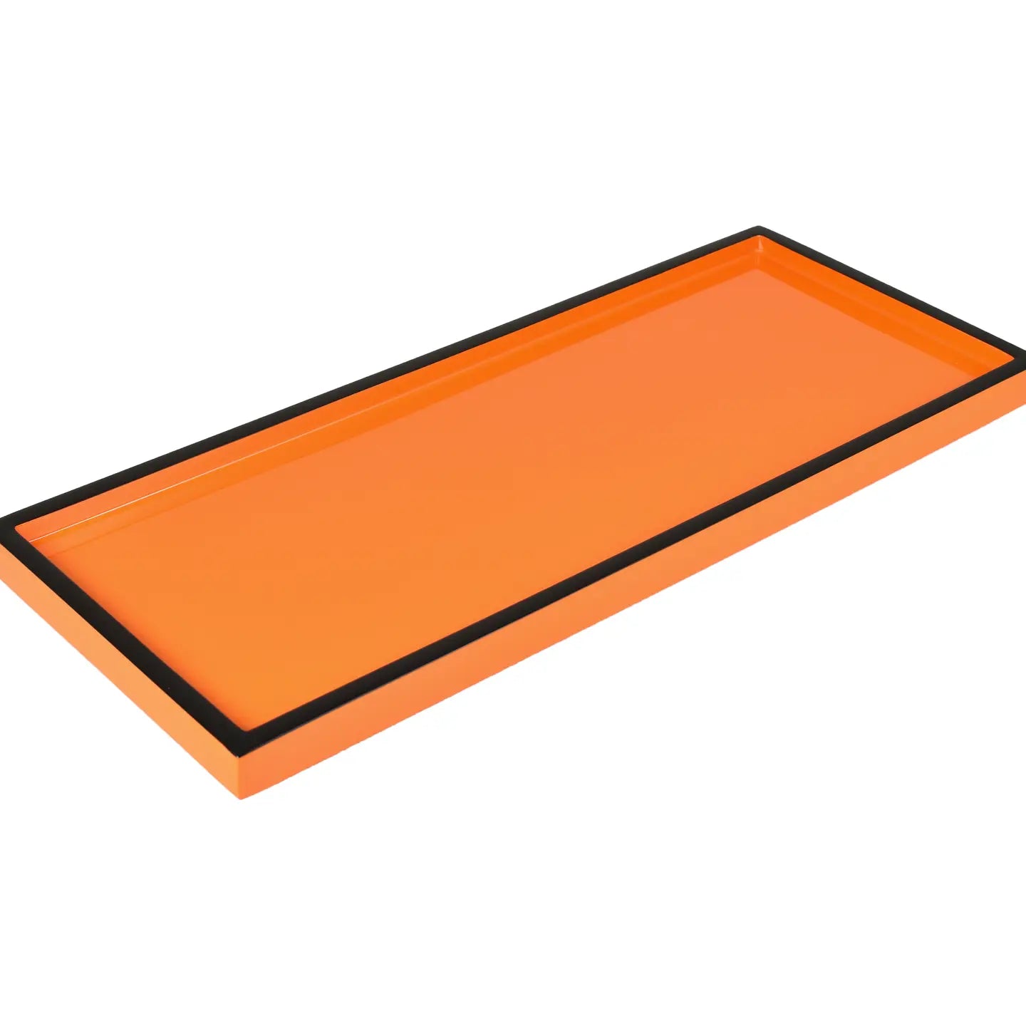 Orange Vanity Tray with Black Trim