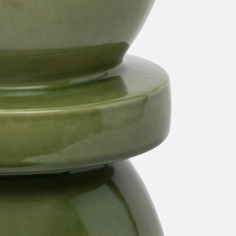 Made Goods Binx Green Gloss Ceramic Stool