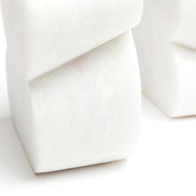 Made Goods Calysta Marble Bookend Set
