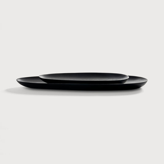 Ethnicraft Black Oval Boards, Set of 2