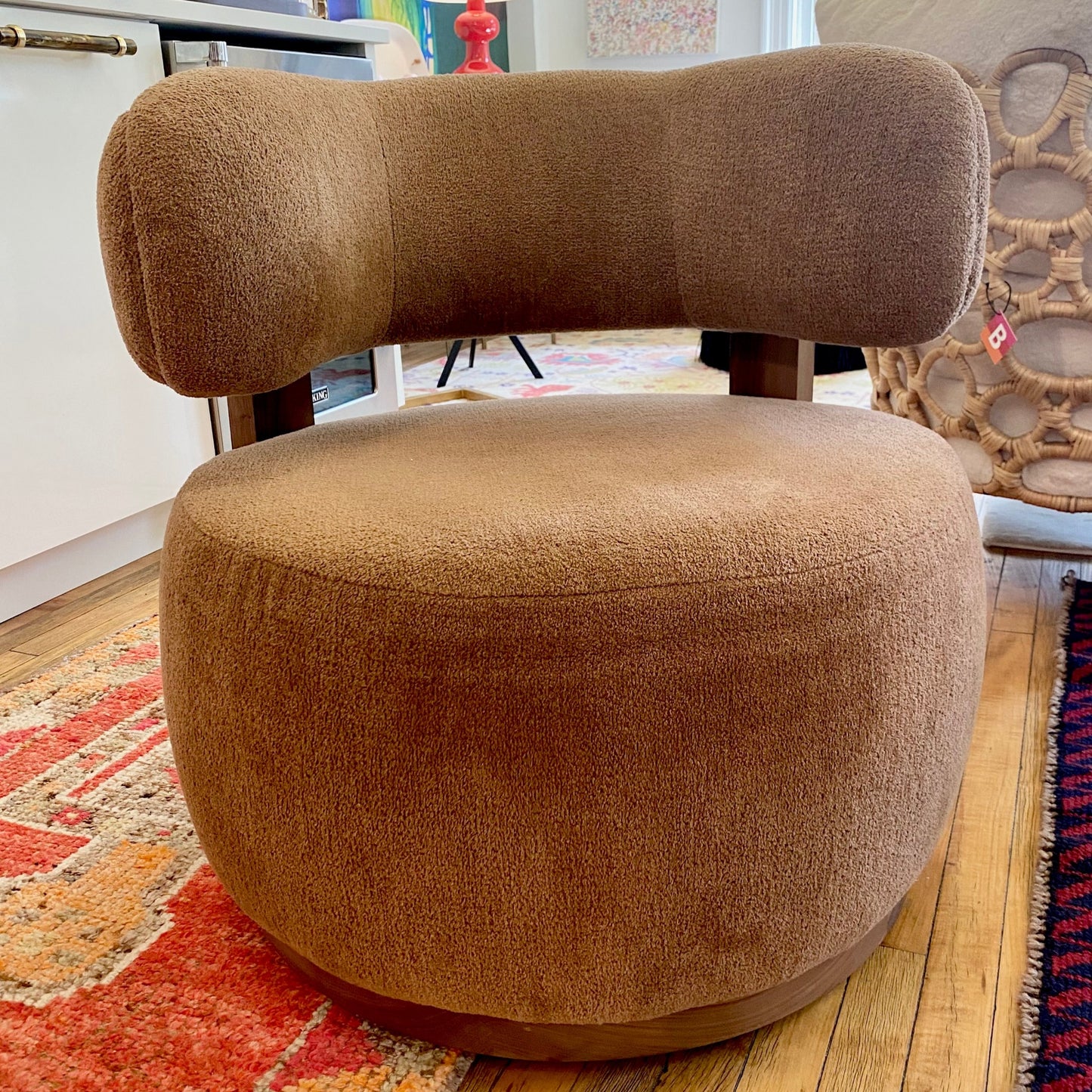Verellen Gaston Brown Swivel Chair