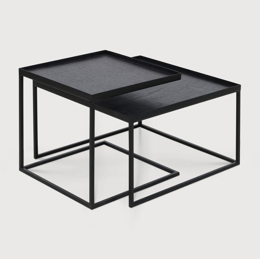 Ethnicraft Square Tray Coffee Table Set