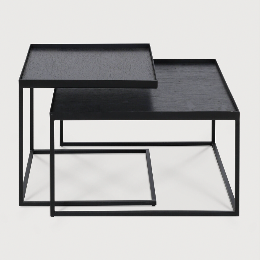 Ethnicraft Square Tray Coffee Table Set