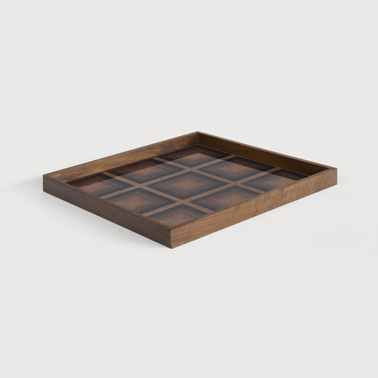 Ethnicraft Squares Glass Tray