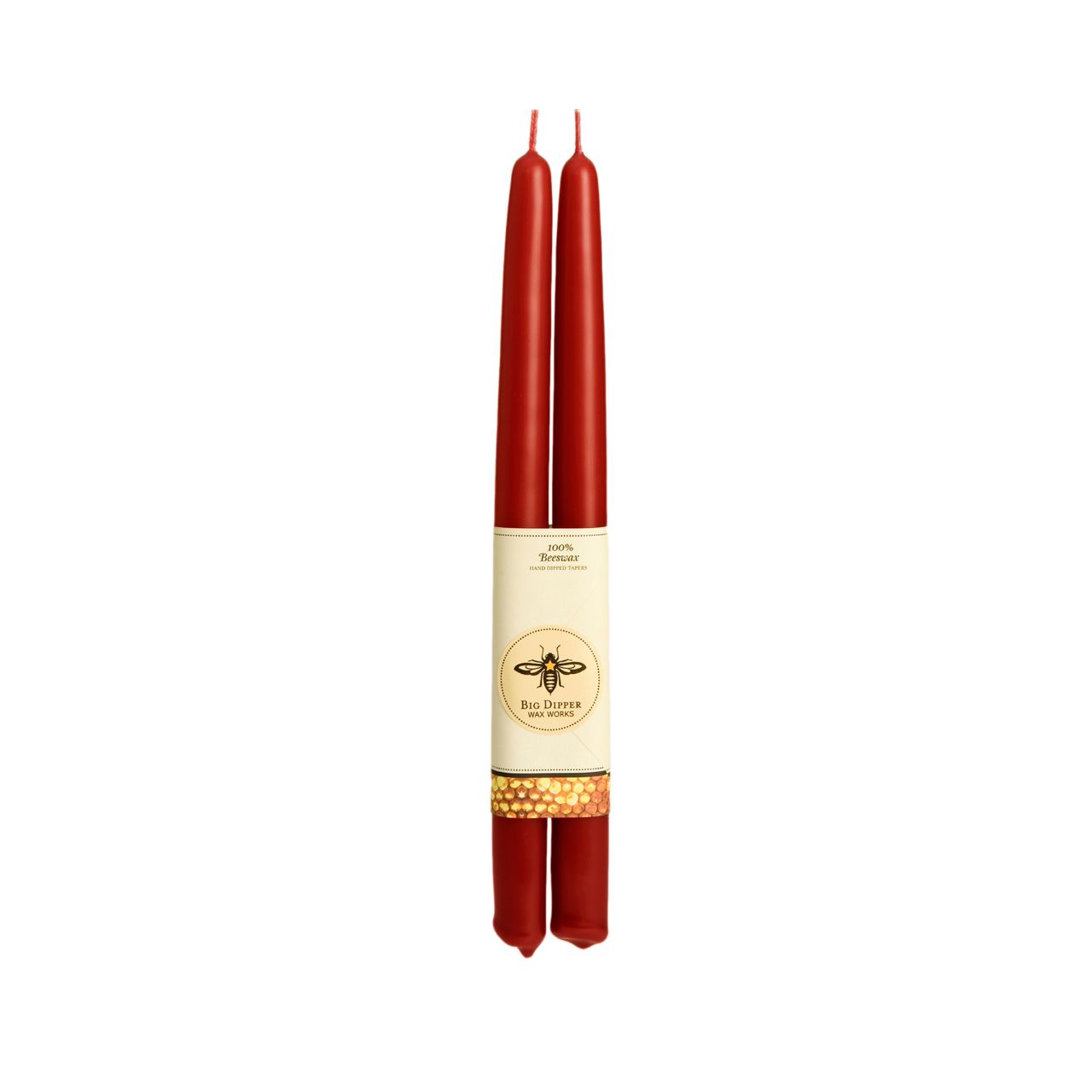Pair of 100% Pure Beeswax Taper Candles