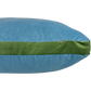 Light Blue and Green Velvet Box Pillow