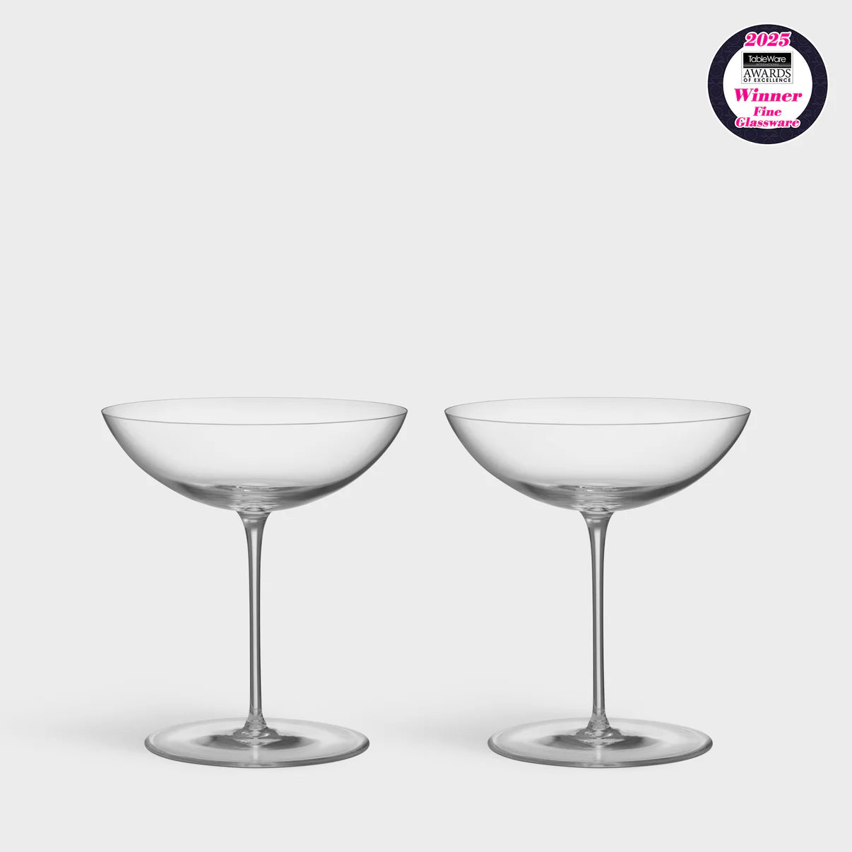 Pair of Geometry Cocktail Glasses