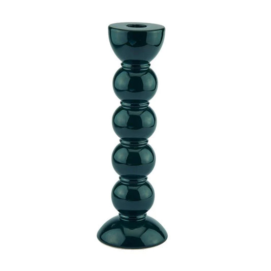 Addison Ross Tall Racing Green Bobbin Candlestick