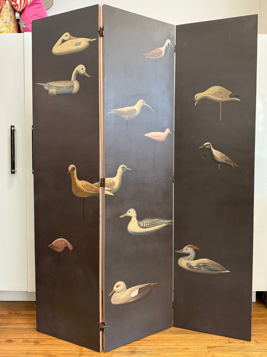 Vintage Sea Bird Painted Screen