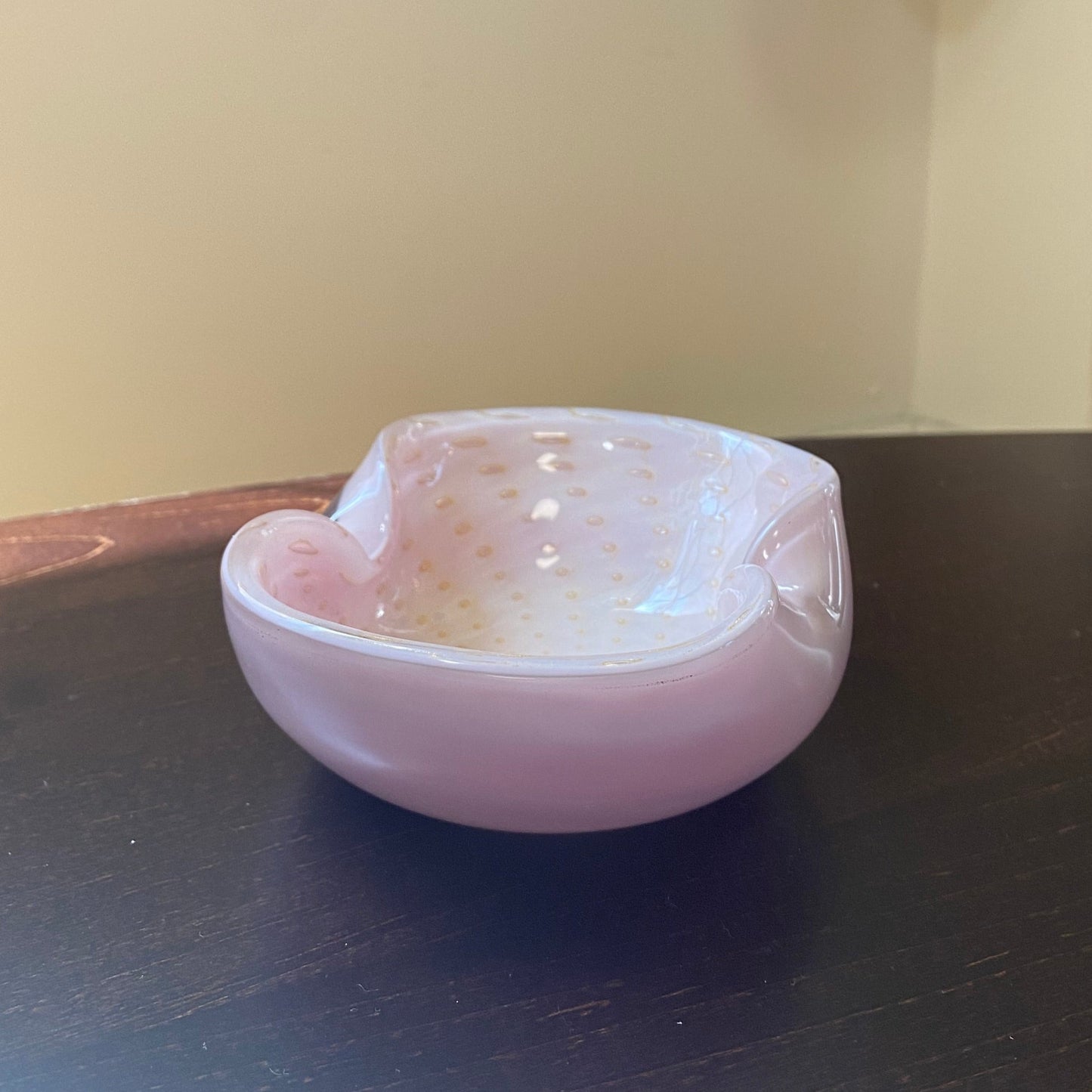 Pink Murano Geode Bowl