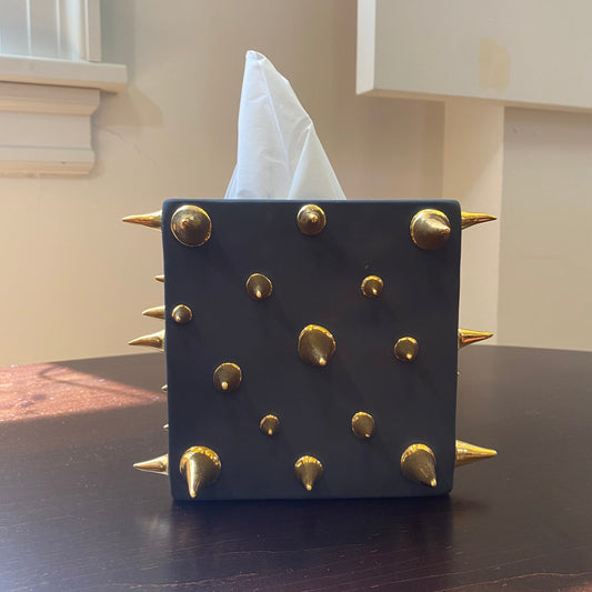 Waylande Gregory Tissue Box with Gold Thorns