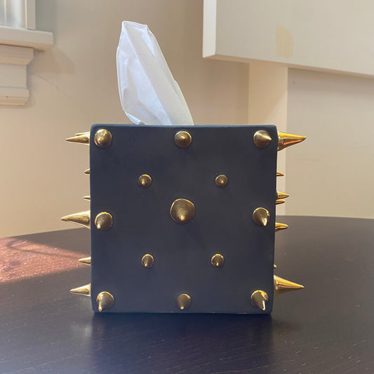 Waylande Gregory Tissue Box with Gold Thorns