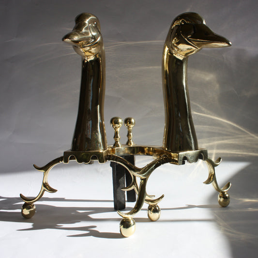 1920's Duck Andirons (Set of 2)