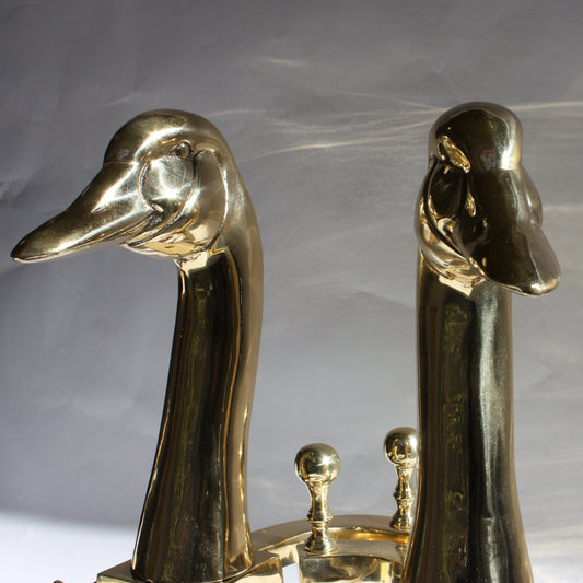 1920's Duck Andirons (Set of 2)