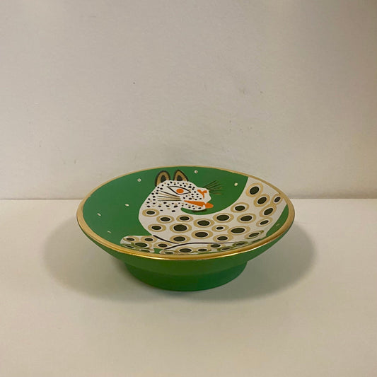 Waylande Gregory Small Bullet Leopard Bowl in Green