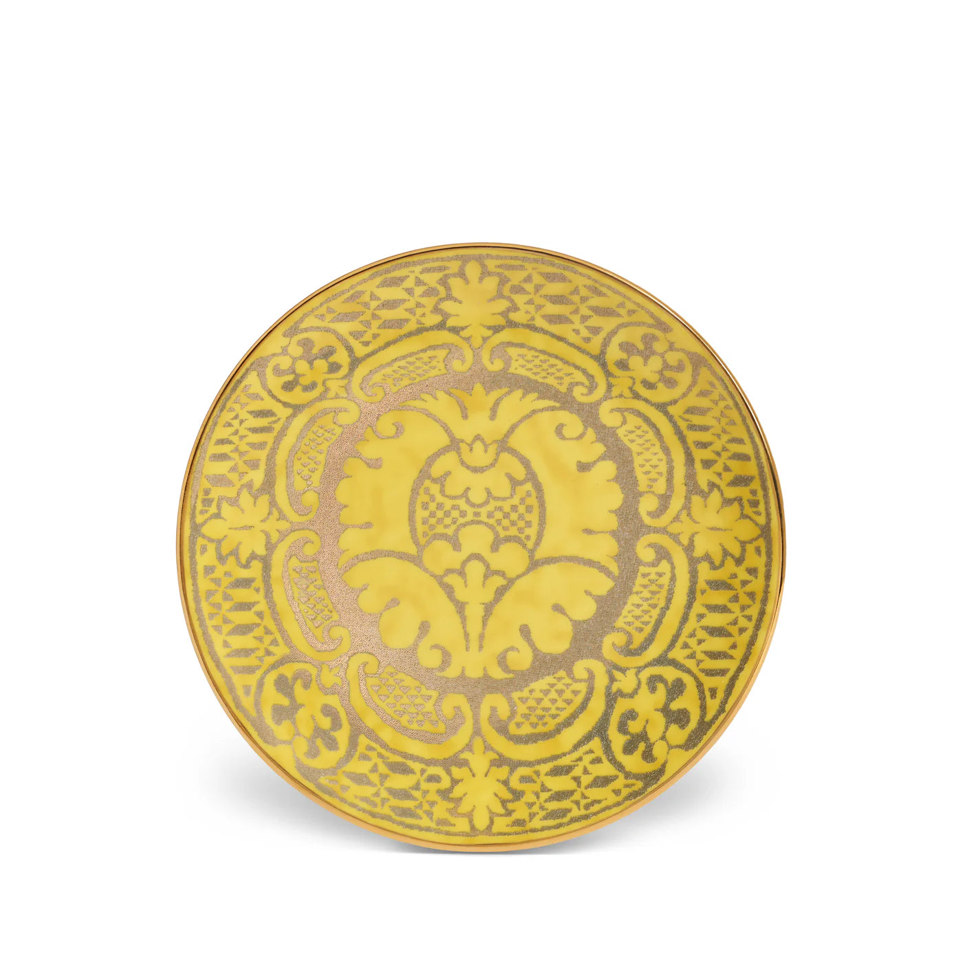 Set of 4 Fortuny Orsini Yellow Dessert Plates