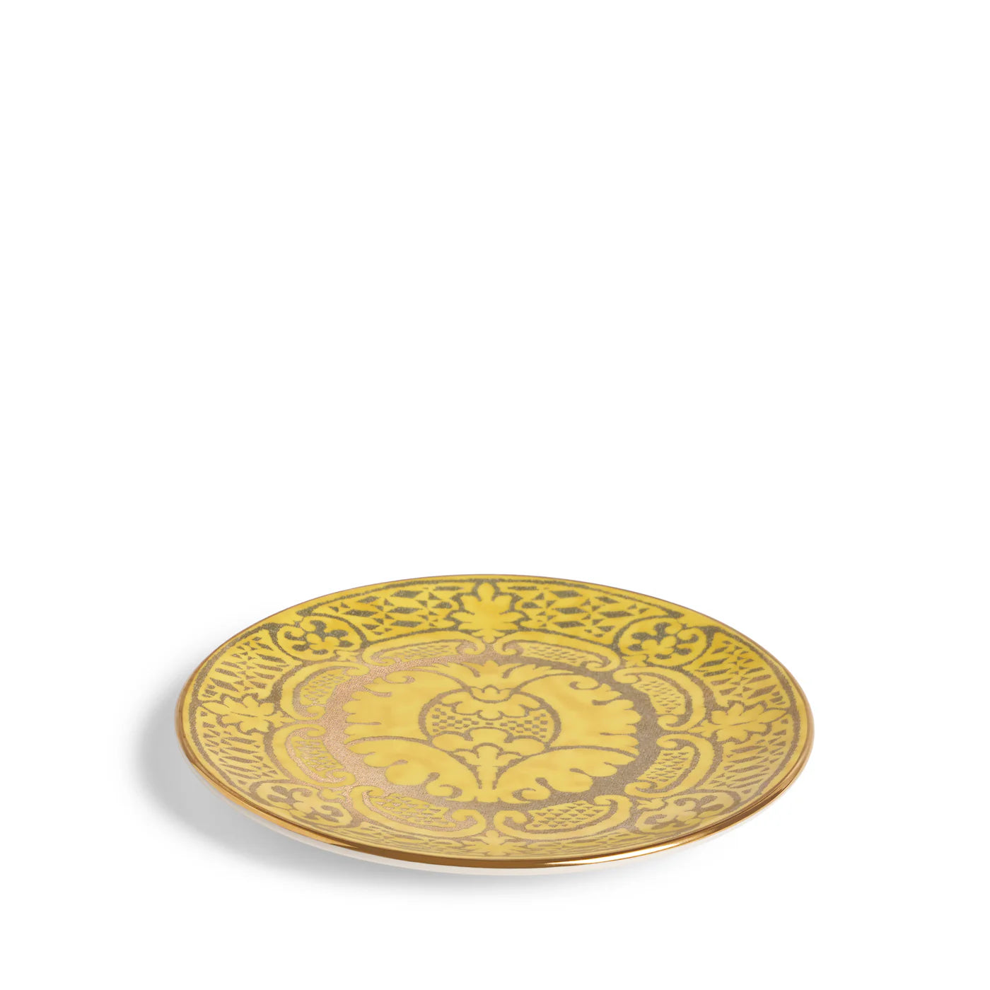 Set of 4 Fortuny Orsini Yellow Dessert Plates