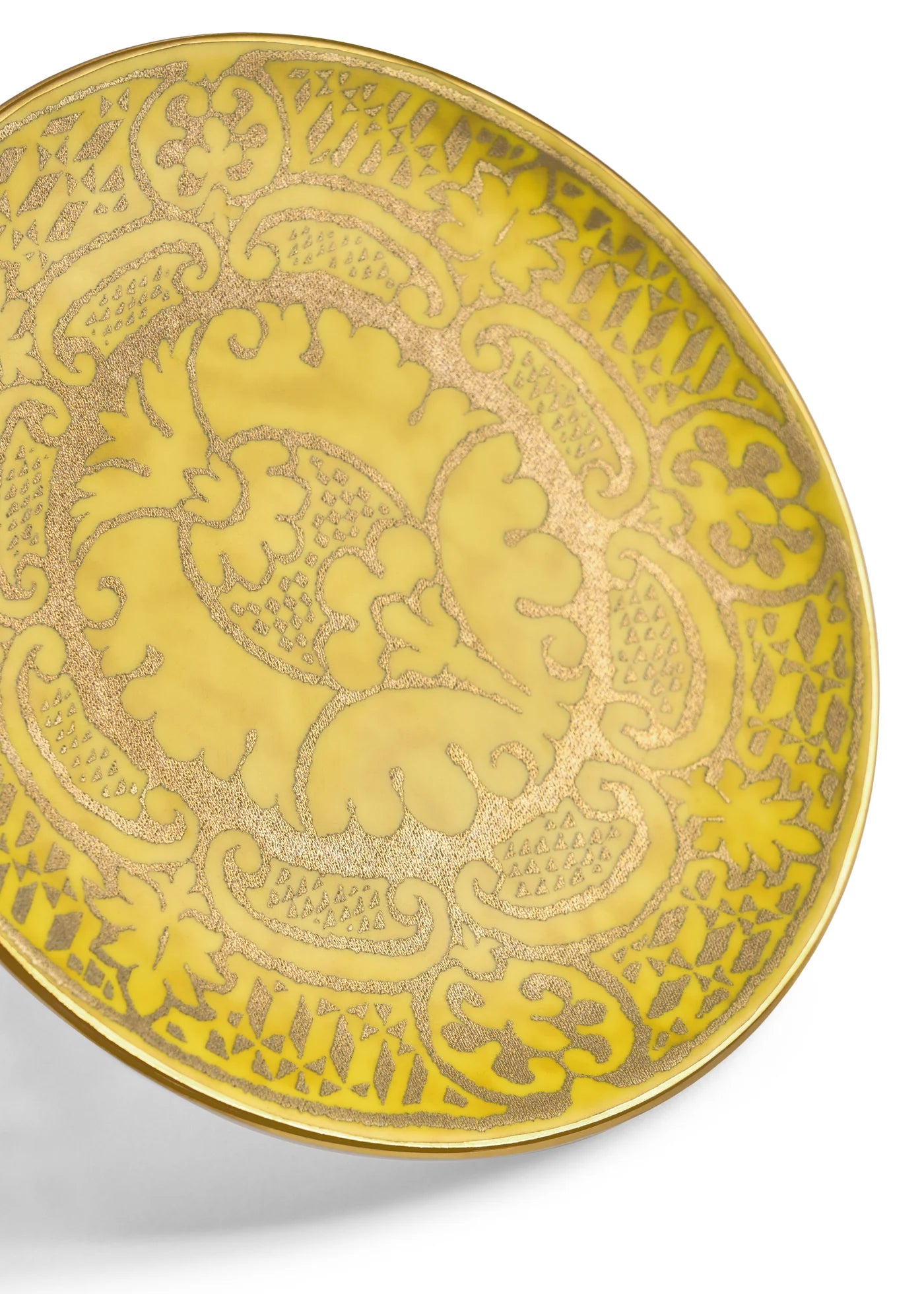 Set of 4 Fortuny Orsini Yellow Dessert Plates