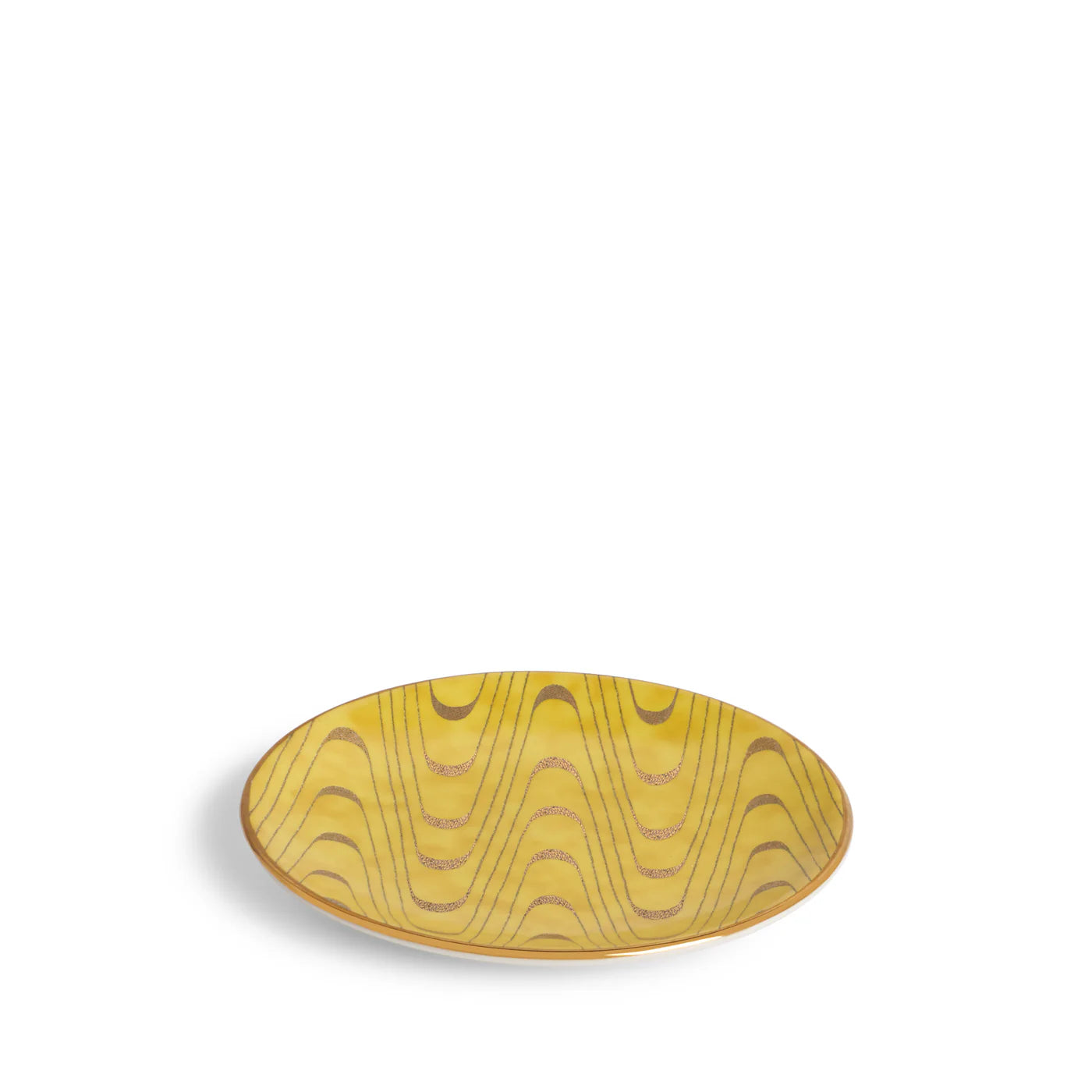 Set of 4 Fortuny Apollo Yellow Canape Plates
