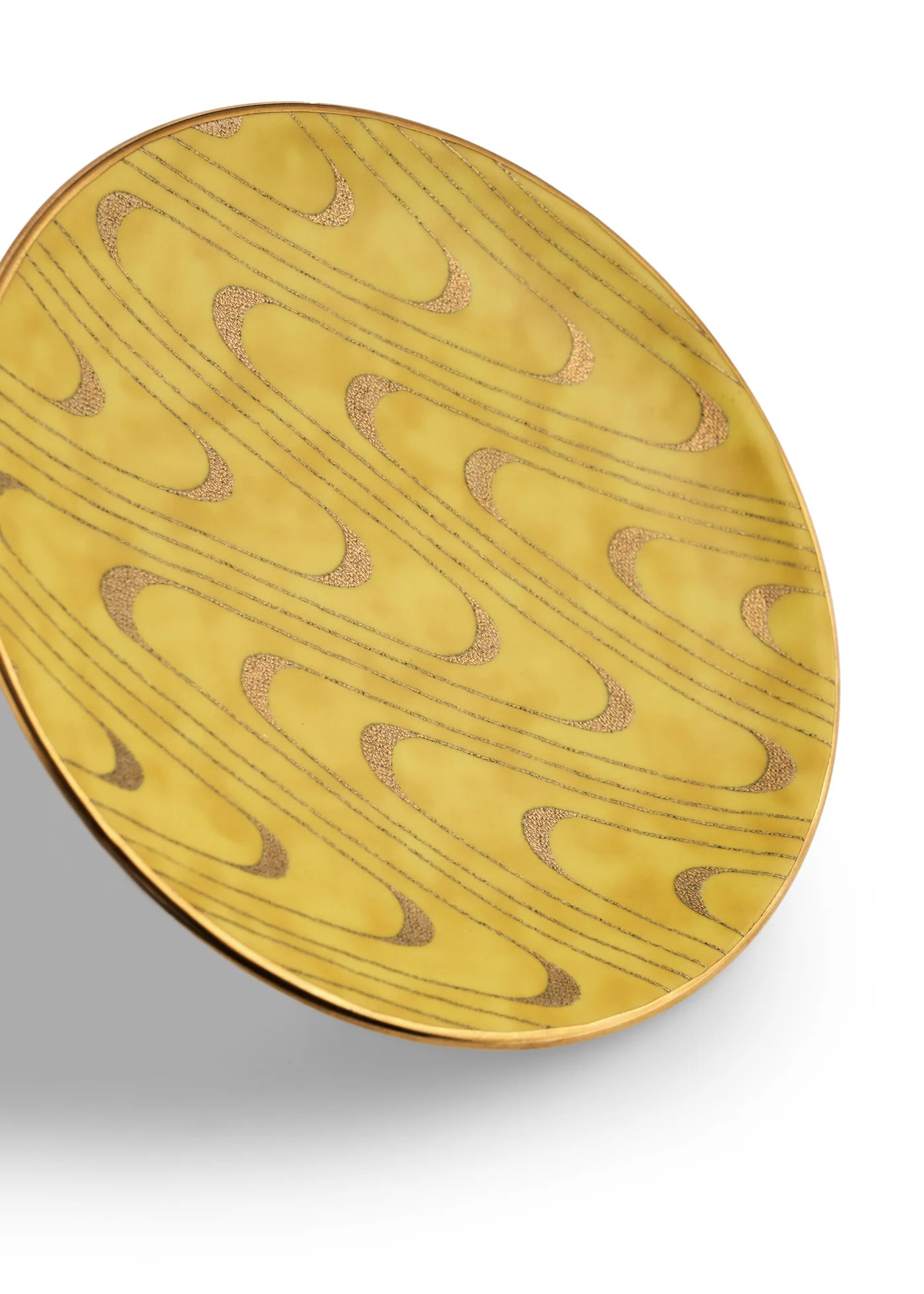 Set of 4 Fortuny Apollo Yellow Canape Plates