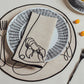 Misette Line Drawing Embroidered Linen Napkins (Set of 4)