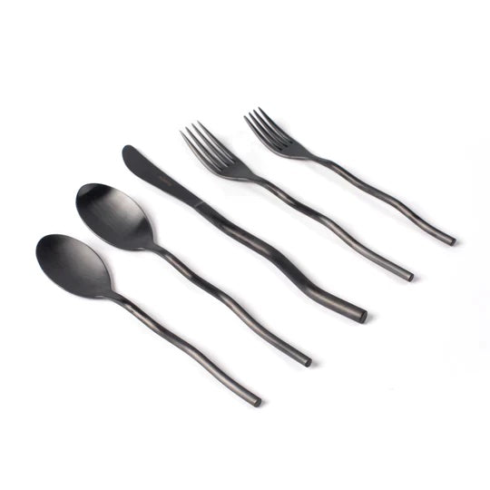 Misette 5 Piece Cutlery Set in Matte Black