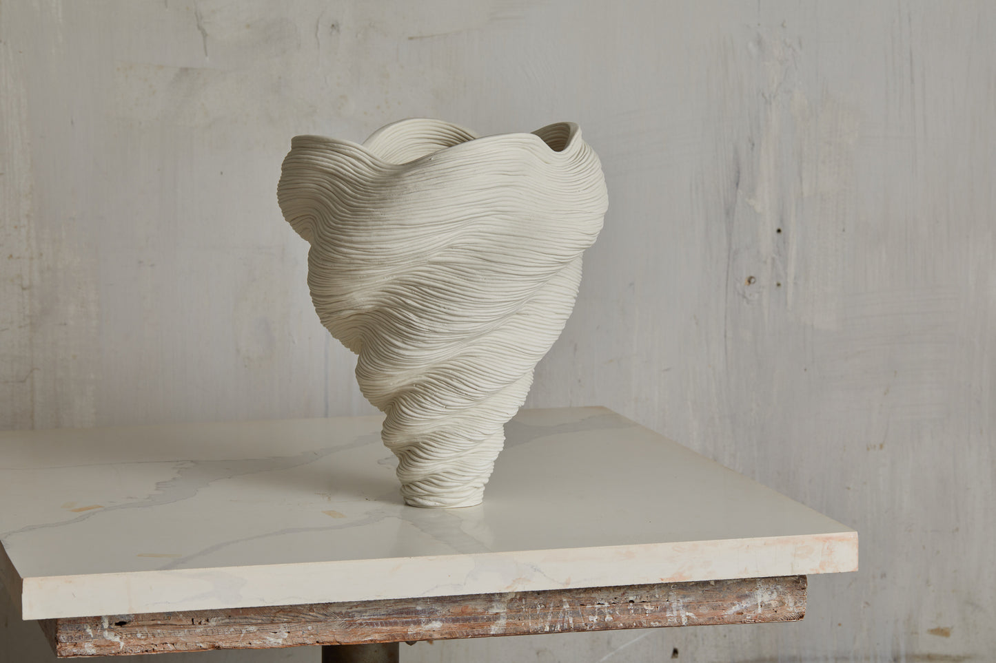 Philip Soucy Large White Stiletto Porcelain Vase