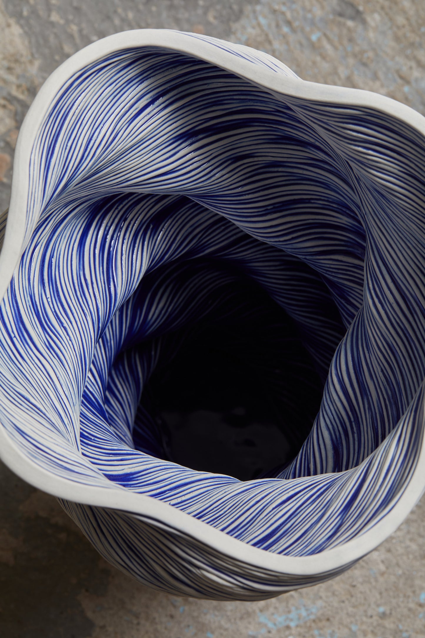 Philip Soucy XL Blue Porcelain Vase