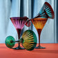 Set of 4 Assorted Prism Martini Glasses