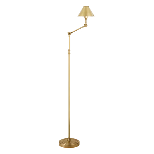 Anette Floor Lamp in Natural Brass