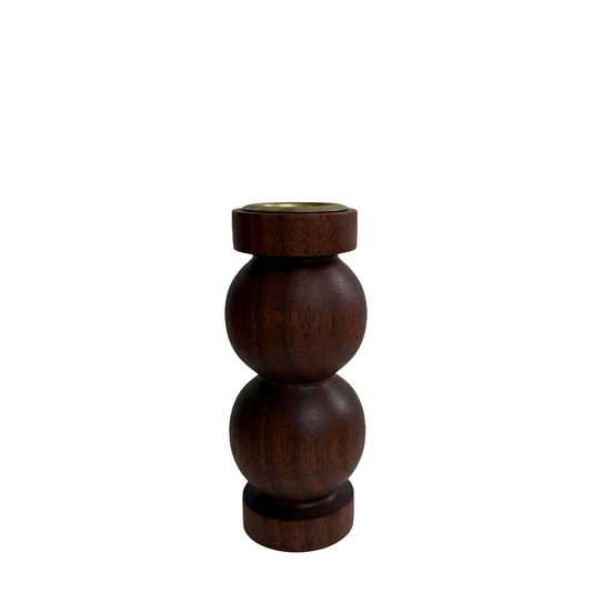 Han Studio Plump Walnut Candleholder