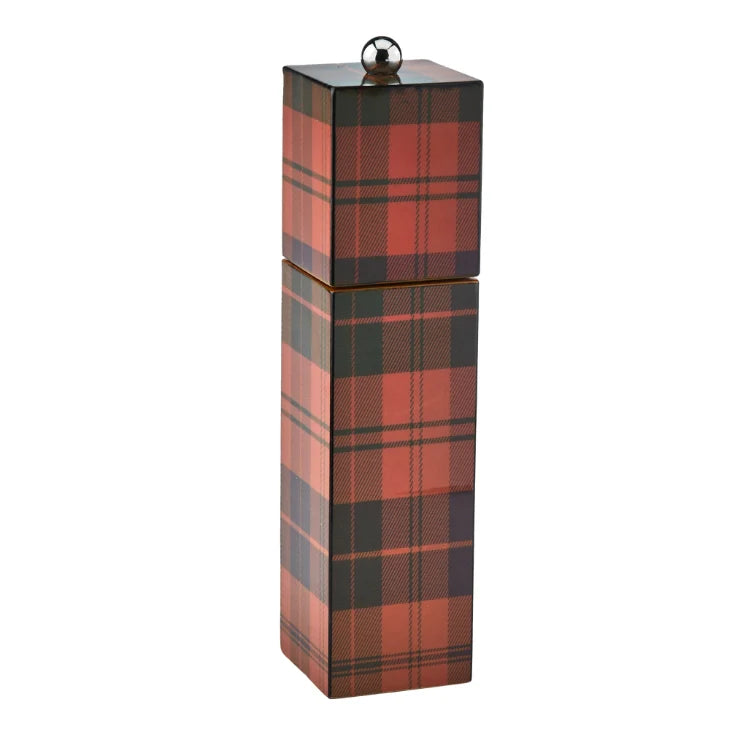 Addison Ross Ross Tartan Square Pillar Salt or Pepper Mill