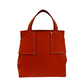 Orange Leather Soigné Tote Bag