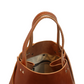 Brown Leather Soigné Tote Bag