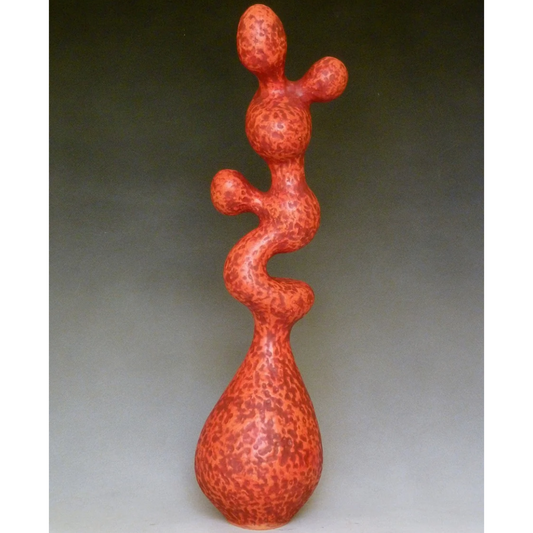 Red Growth Sculpture by Joan Zagrobelny