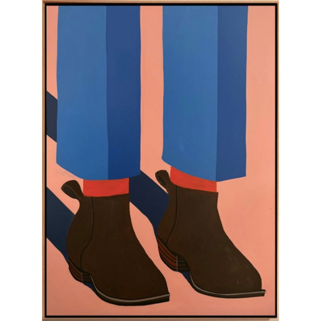 Red Socks / Chelsea Boots by Brooks Burns