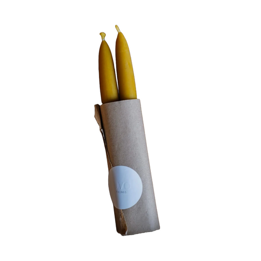 Classic Beeswax Taper Candles (Set of 2)