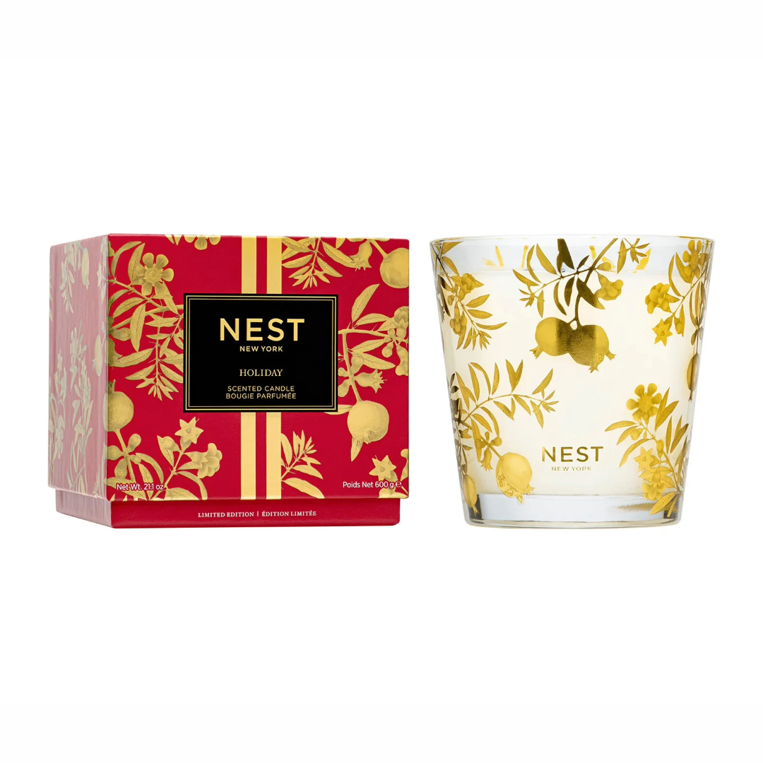 Nest Holiday Decorative 3-Wick Candle