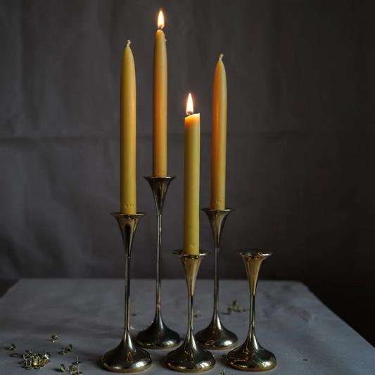 Classic Beeswax Taper Candles (Set of 2)