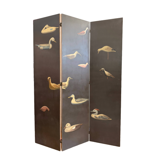 Vintage Sea Bird Painted Screen