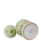 Green and White Porcelain Scrolling Lotus Temple Jar